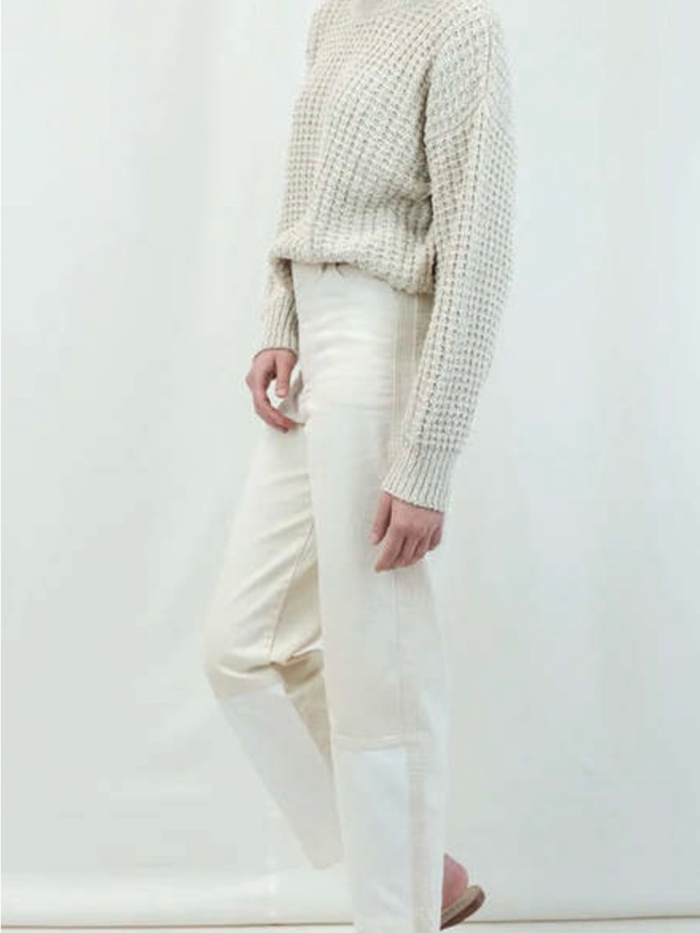 Micaela Greg Seamed Jean Ivory Patch XS - Picture 4 of 8